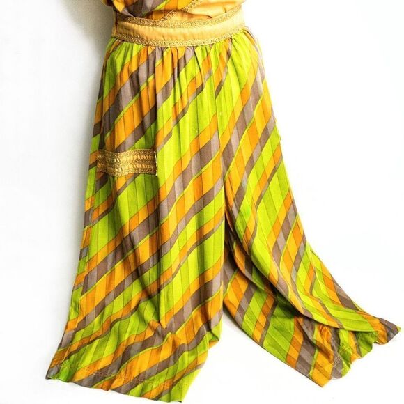 VTG Electric Company Orange/Green 2-Piece Culotte Set Sz S - Picture 5 of 12